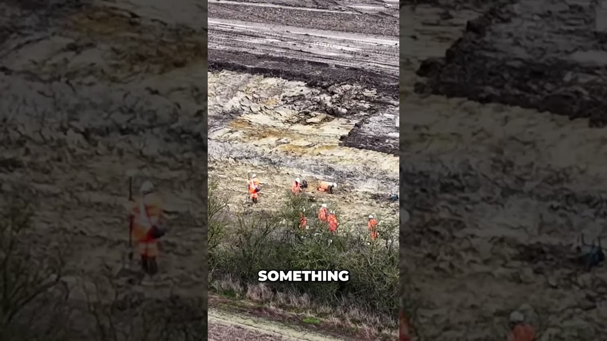 Drone spots archaeologists uncovering hidden history! 🤯 #shorts