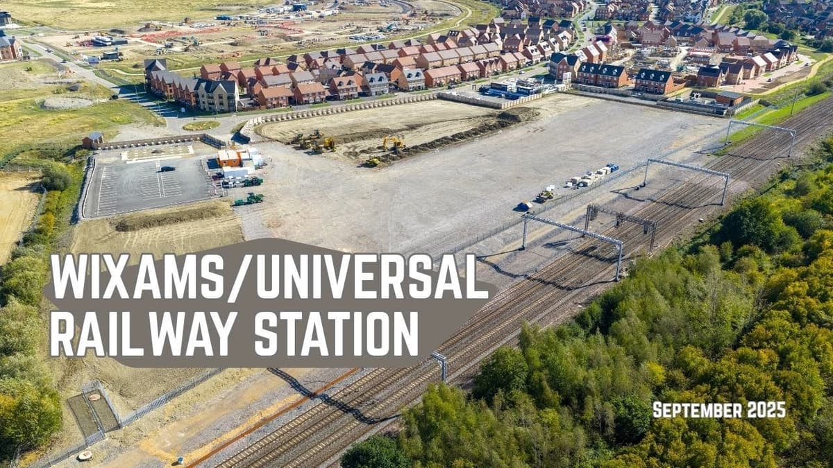 Wixams / Universal Studios UK railway station update September 2025.