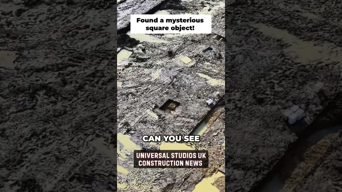 Mysterious Square Object Found at Construction Site #shorts