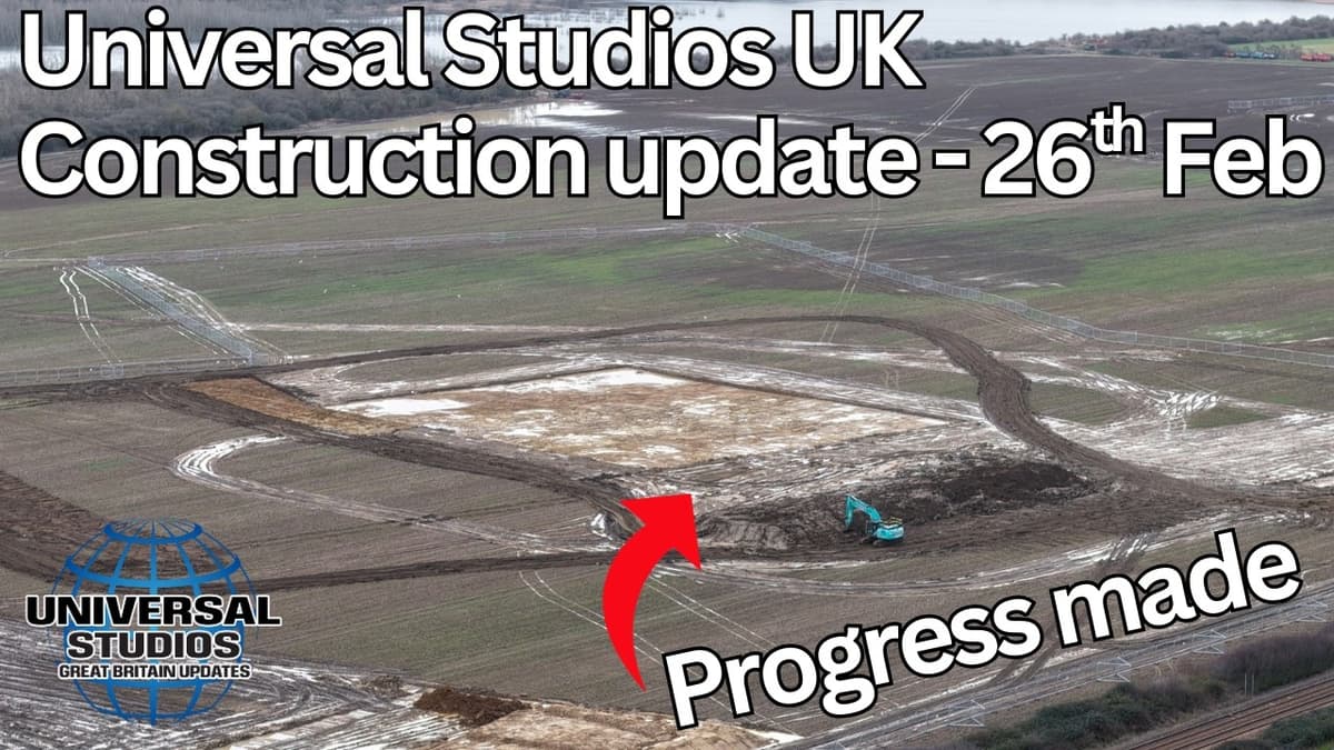 Universal Studios UK Construction Update 23rd Feb 2026