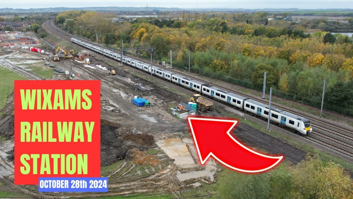Wixams Railway Station update | October 2024 #drone #bedford #construction #railway #train