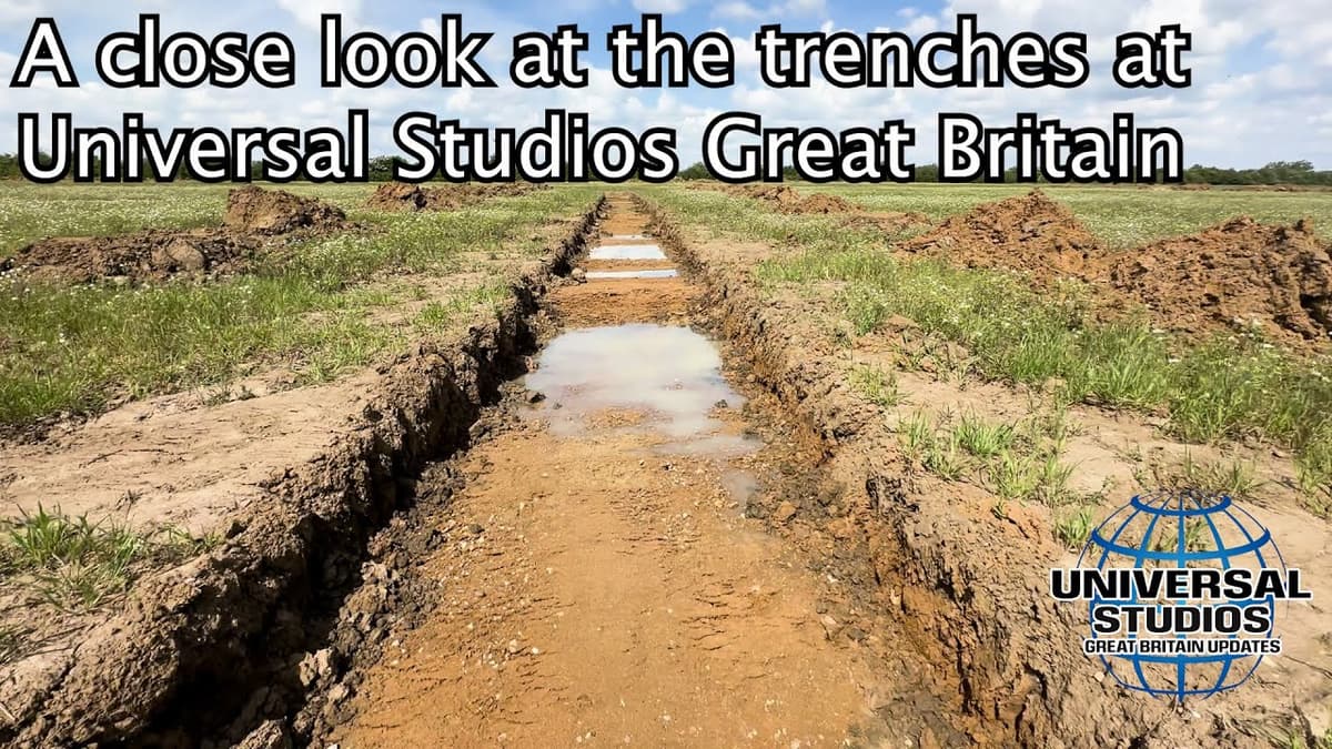 A close look at the trenches at Universal Studios Great Britain