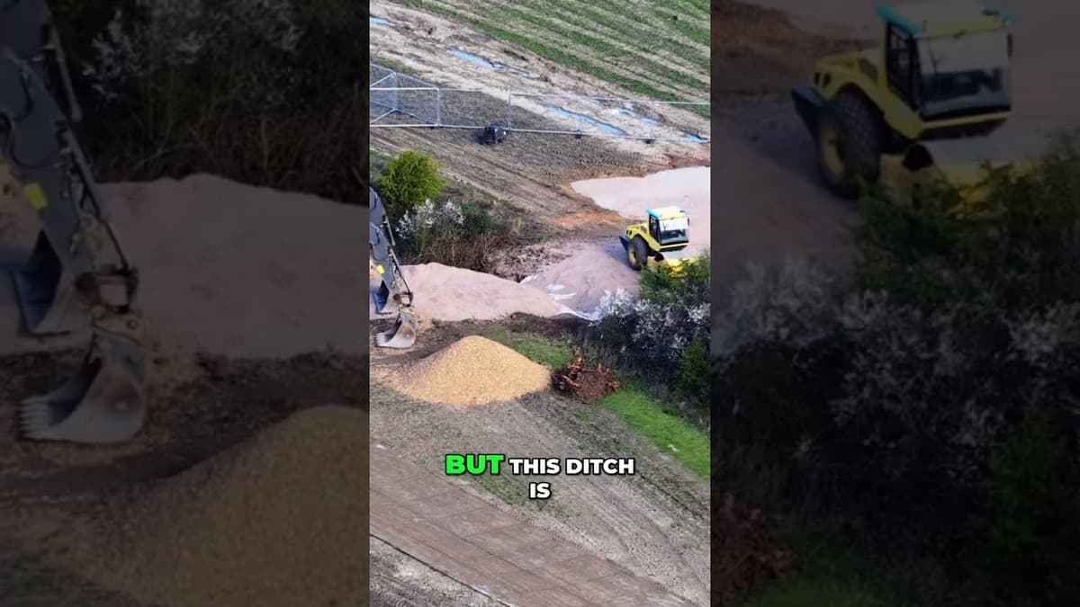Watch as construction workers examine a ditch, debating the feasibility of…
