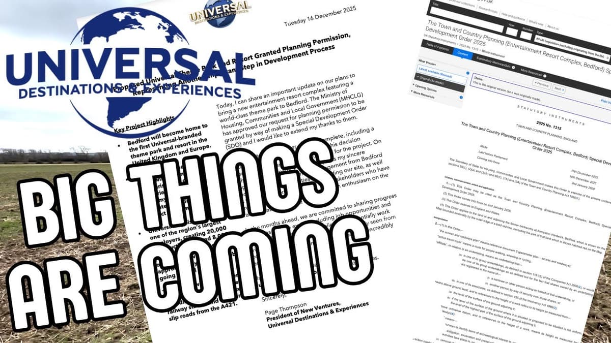 Exploring Universal Studios UK's planning permission